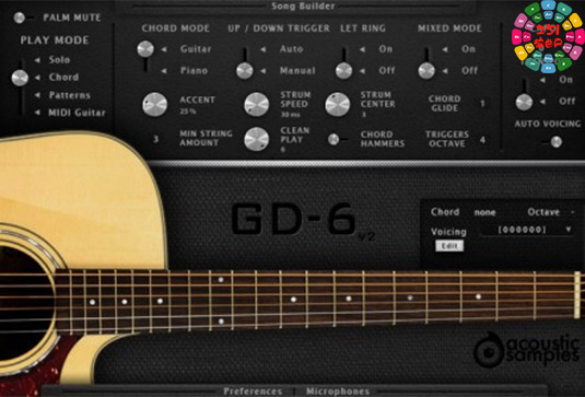 木吉他 Acoustic Samples GD-6 Acoustic Guitar for UVI Falcon（AcousticSamples GD6 GD 6）-251编曲网