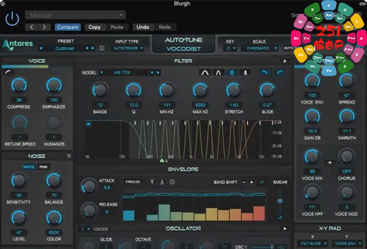 人声机器电音合成效果器 Antares Auto-Tune Vocodist v1.1.0 R2R Win （AutoTune）-251编曲网
