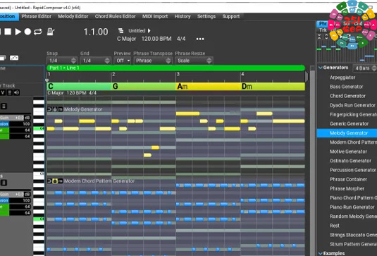 乐句和弦创作生成插件 Music Developments Rapid Composer 5 v5.4.0-251编曲网