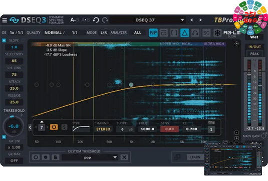 动态均衡器 TBProAudio DSEQ3 v3.9.4 MacOS-MORiA （TBPro Audio DSEQ 3 ）-251编曲网