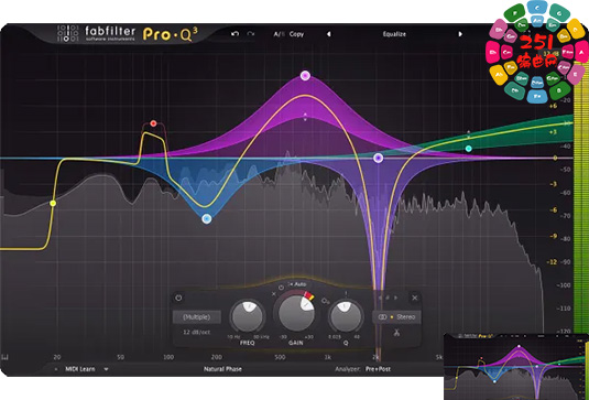 肥波EQ3均衡器 FabFilter Pro-Q 3 v3.26 R2R Win （Fab Filter Q3）-251编曲网