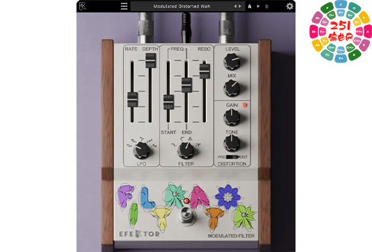 吉他踏板效果器 Kuassa Efektor Filtrator v1.0.0 R2R Win-251编曲网